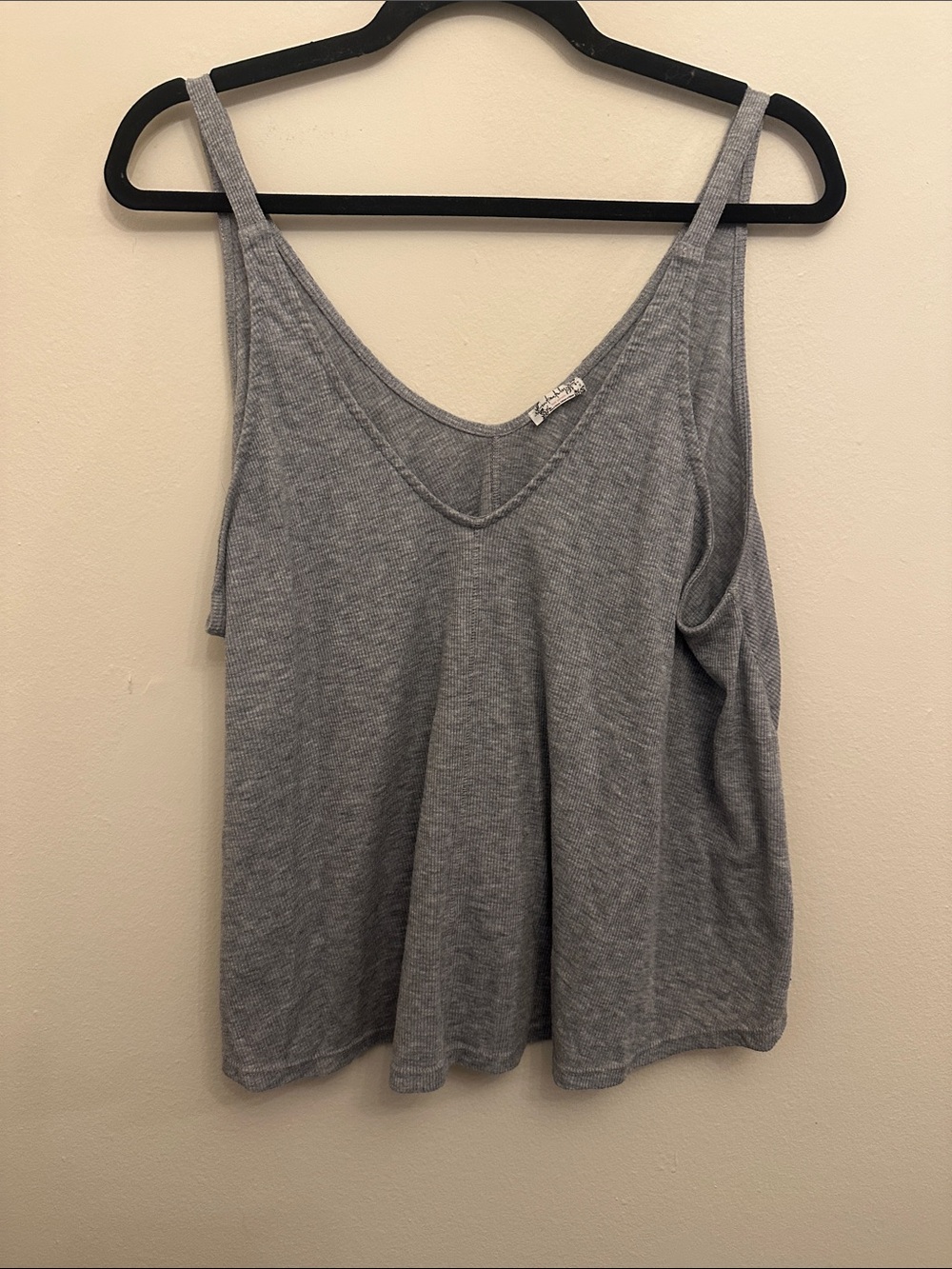 Intimately Free People Gray V-Neck Sleeveless Women's Tank Top Lightweight Sz M
